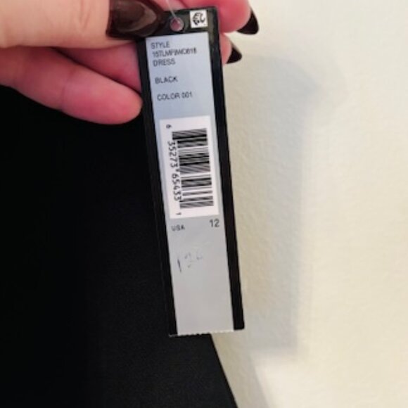 Tahari ASL Cap Sleeve High Neck Cocktail Dress Size 12 - Picture 6 of 7